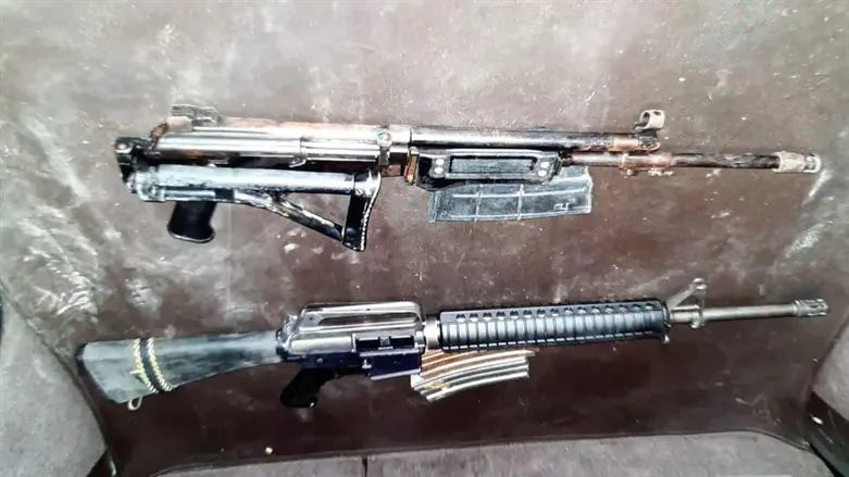 two of the seized weapons