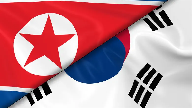South Korean and North Krorean flags
