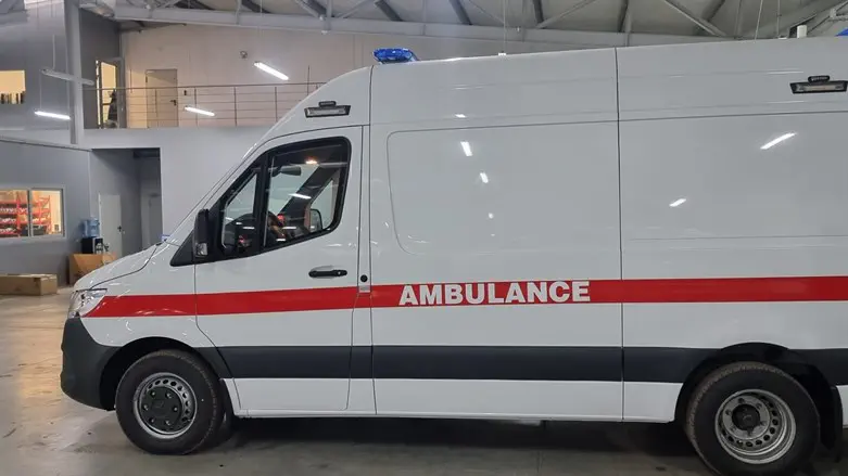 The first ambulance of the four