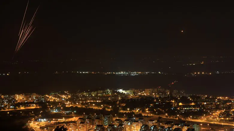 Rockets from Gaza seen over central Israel