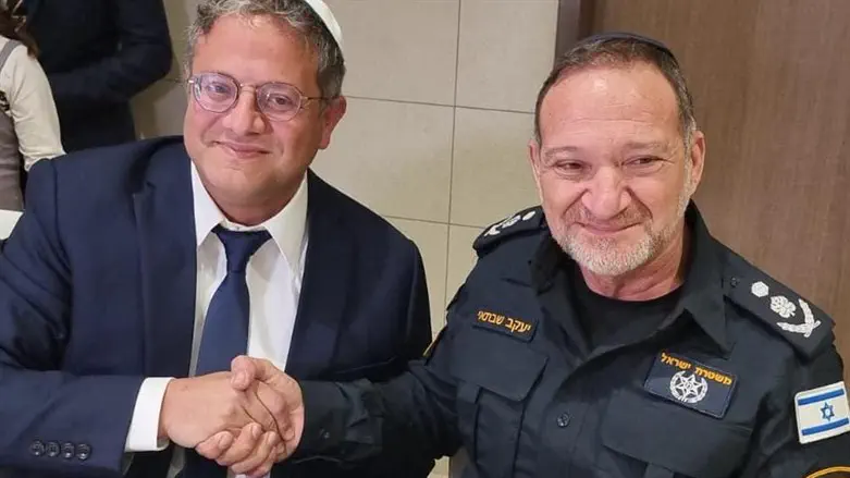 Itamar Ben-Gvir and Police Commissioner Kobi Shabtai