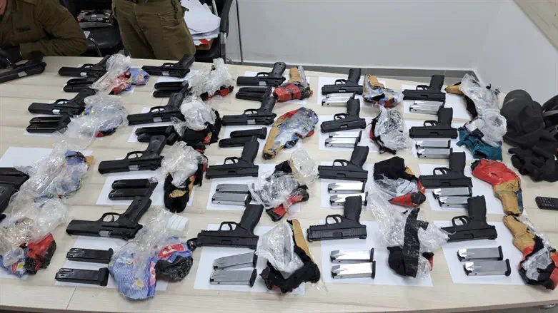The guns that were confiscated