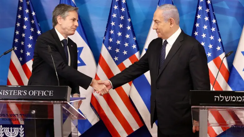 File photo: Antony Blinken meets Netanyahu