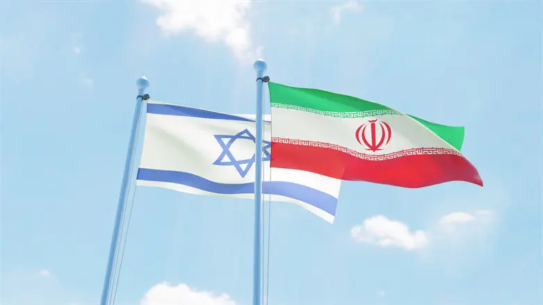 Israeli and Iranian flags