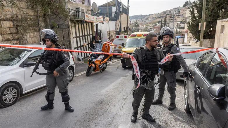 Scene of the shooting in Jerusalem