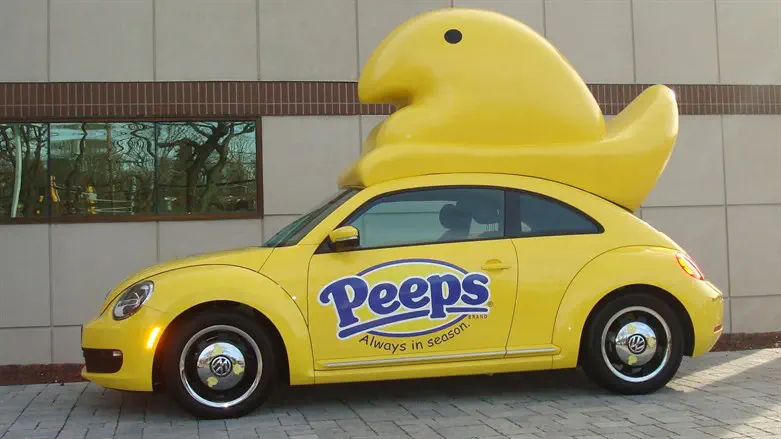 "Peeps Mobile" at the Just Born candy factory in Bethlehem, Pennsylvania