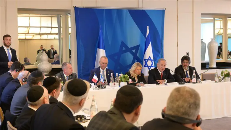 Netanyahu meets with French Jewish community leaders