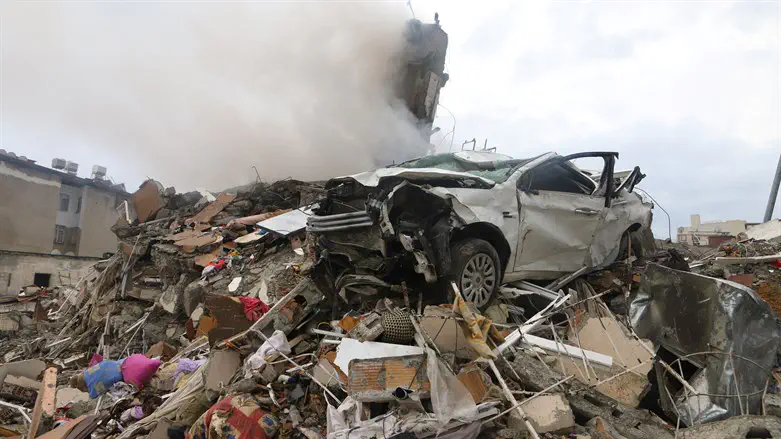 Ruins after earthquake hits Turkey