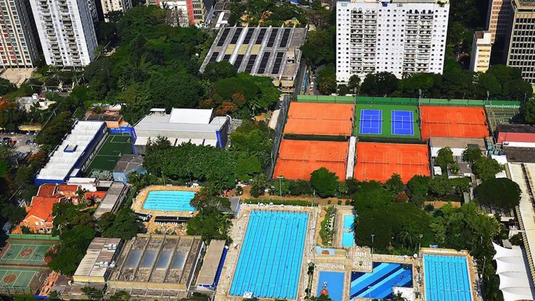 An aerial view of Sao Paulo's huge Hebraica club