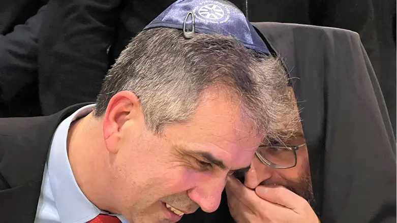 Rabbi Pinto with Foreign Minister Eli Cohen