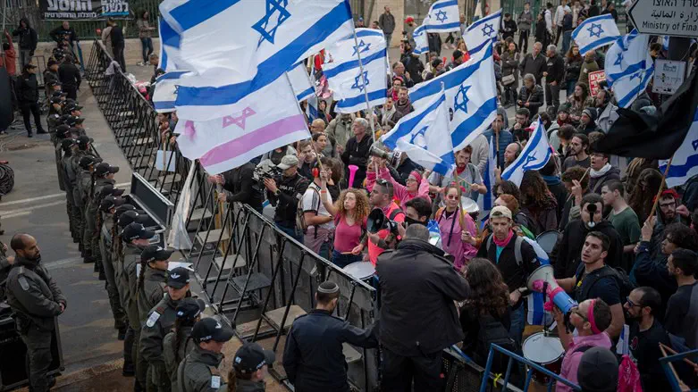 Scene from anti-government protest