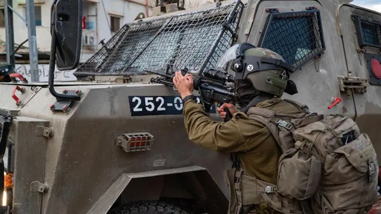 IDF soldiers during an operation in Shechem (Nablus)