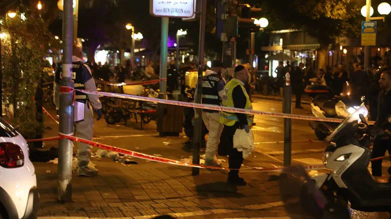 Scene of Tel Aviv shooting attack