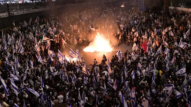 Protest against judicial reform in Tel Aviv