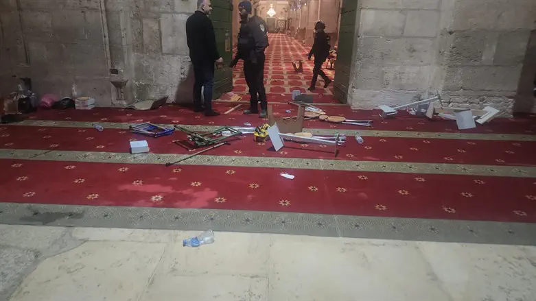 Aftermath of clashes at Al-Aqsa Mosque