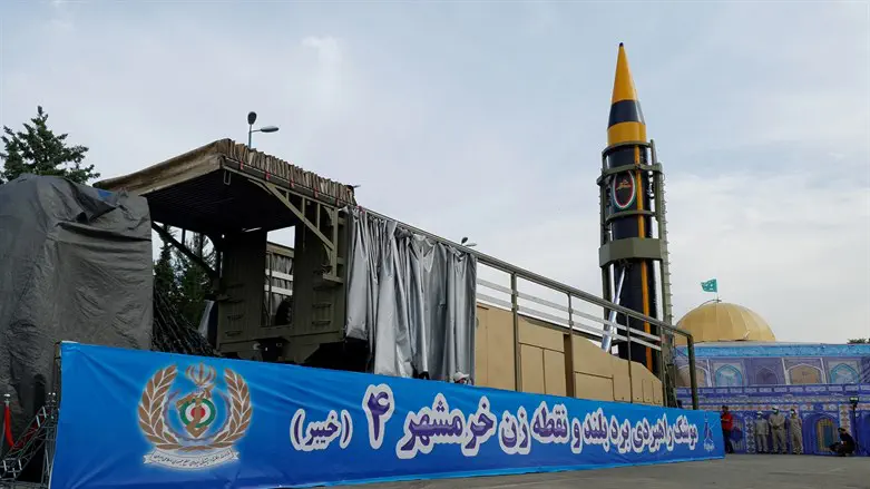 Iranian Khaibar ballistic missile with a range of 2,000 km