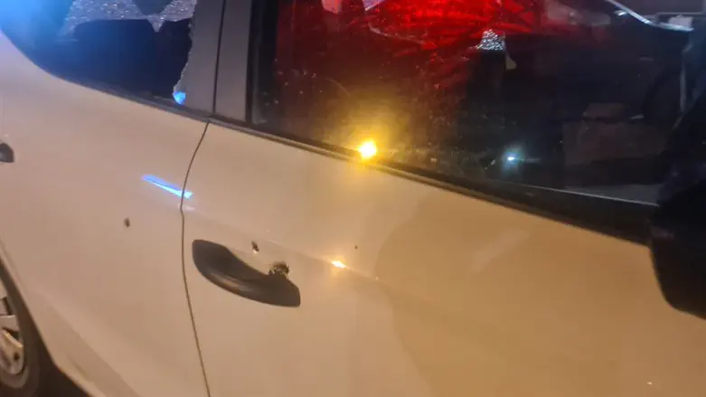 car struck by bullets