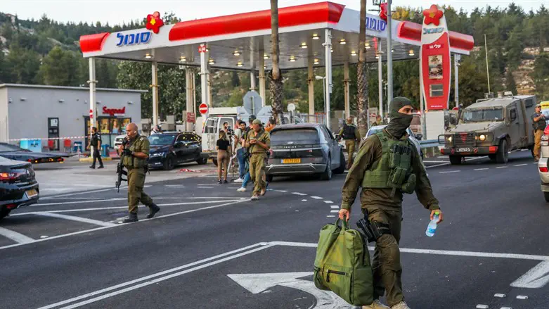 אזור הפיגוע סמוך ליישוב עלי