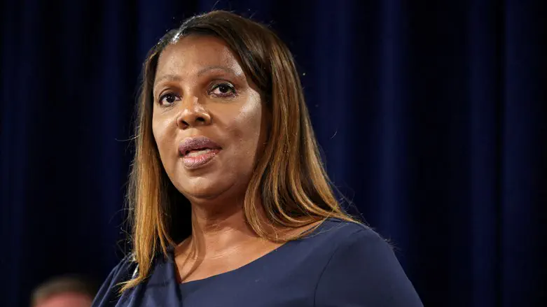 New York state Attorney General Letitia James speaks at a news conference in New