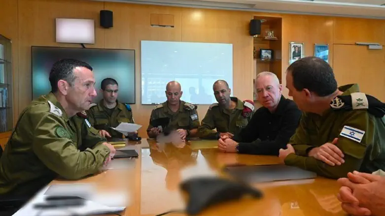 Defense Minister Yoav Gallant holds situational assessment