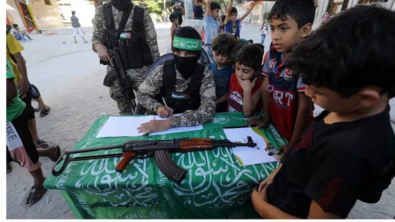 Hamas terrorists register Palestinian children for “Saif Al-Quds” camps in Rafah