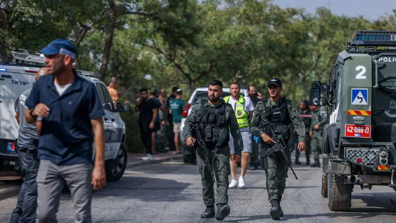 Scene of Ma'ale Adumim attack