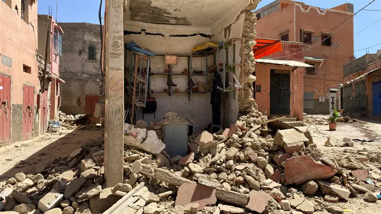 A general view of damage following a powerful earthquake in Amizmiz, Morocco, Se