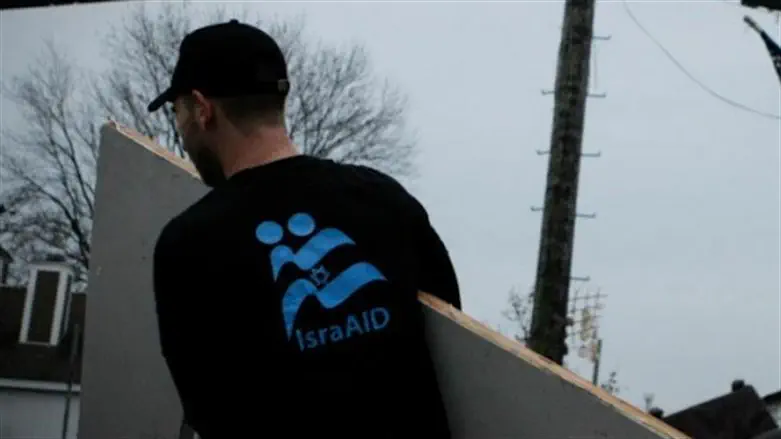 IsraAID worker volunteering after Hurricane Sandy (2012)