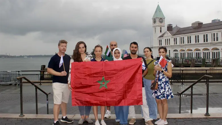 Young Moroccans mrk Aabraham Accords anniversary