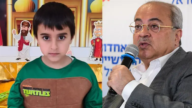 Ido Avigal (L) had his photo appropriated by Ahmad Tibi (R)