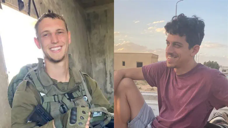 Sergeant Binyamin Meir Airly (L) and Captain (res.) Roey Biber (R)