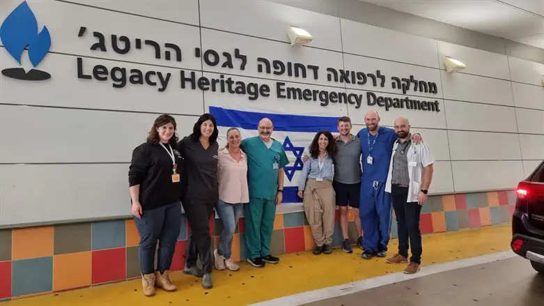 American Jewish medical professionals seen at Galli Medical Center as they volun