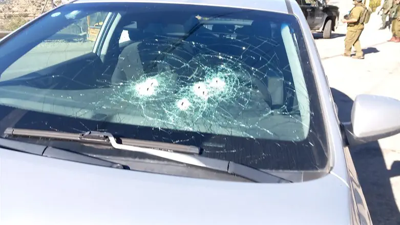Shooting attack victim's vehicle