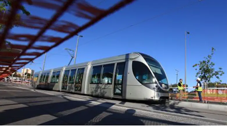 Light rail train, Jerusalem