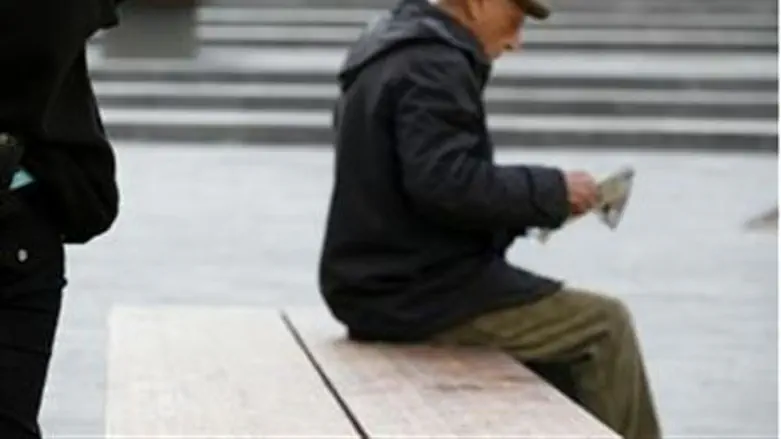 Sitting down to avoid a fall