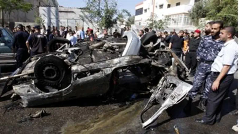 Car in which Hamas terrorist was killed (file