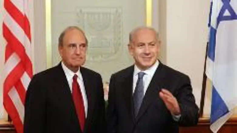 Mitchell and Netanyahu at Wednesday meeting