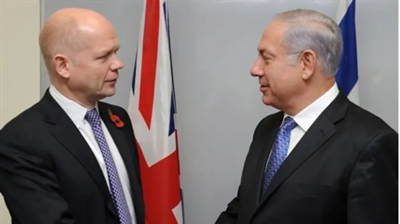 William Hague and Binyamin Netanyahu
