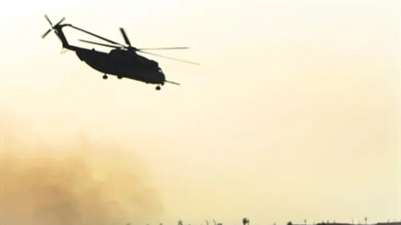 Military helicopter in Sinai (illustrative)