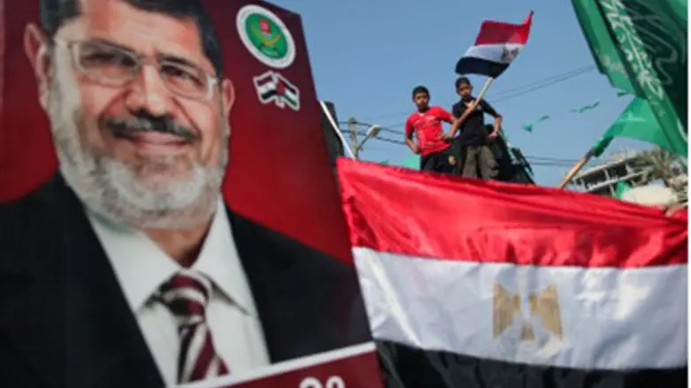 Morsi poster in Gaza