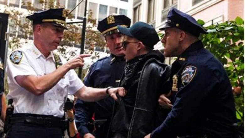 New York police arrest an Occupy Wall Street 