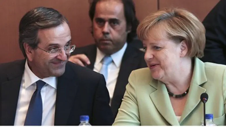 Merkel with Greek Pm Samaras