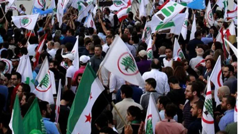 Supporters of the March 14th anti-Syrian oppo
