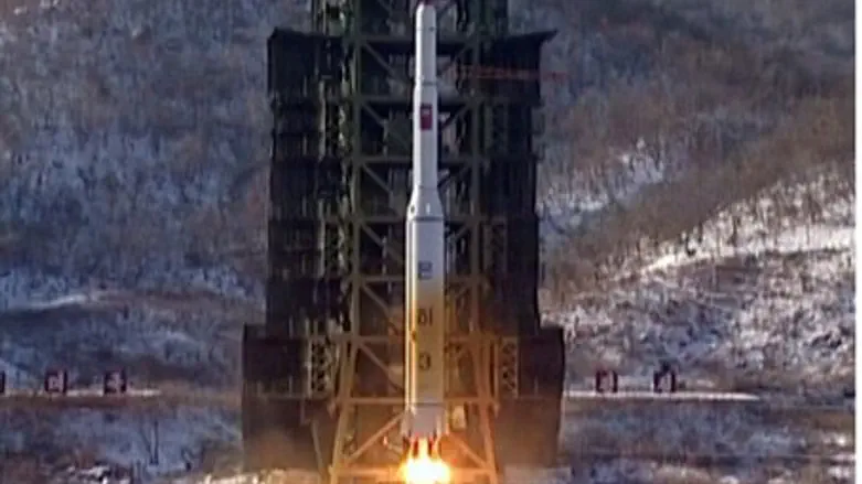 Unha-3 rocket launching at North Korea's West