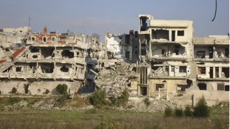 Bombed out buildings in Syria