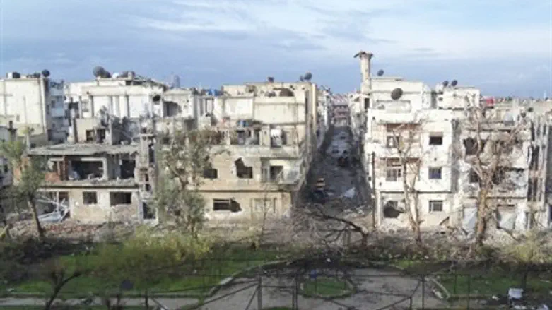 Homs in ruins
