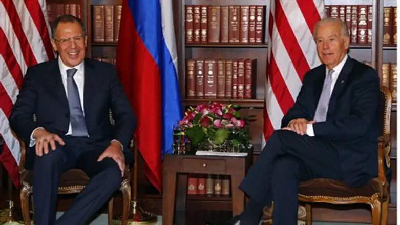 Russia's FM Lavrov and U.S. VP Joe Biden meet