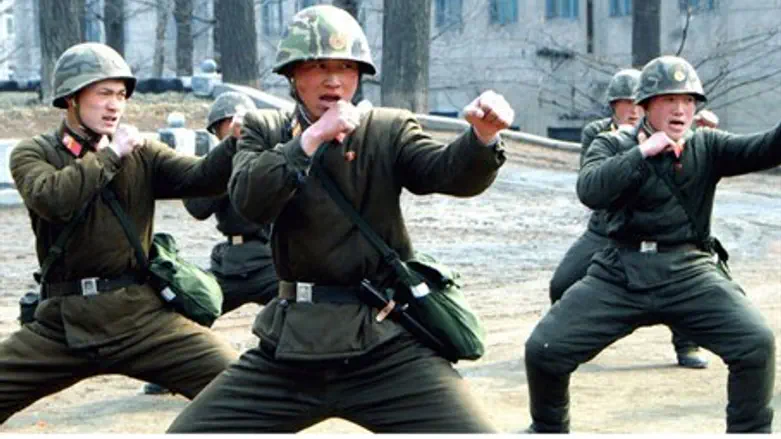 Soldiers of the Korean People's Army (KPA) in