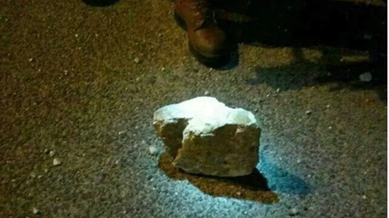 Rock found next to the Bitons' car
