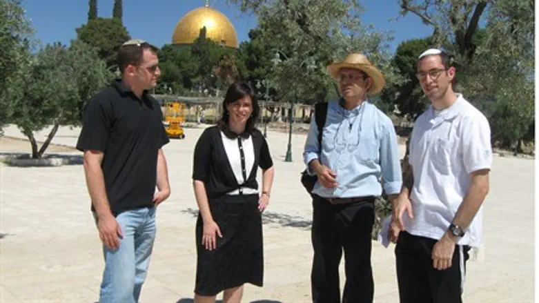 MK Hotovely (second left) on the Temple Mount